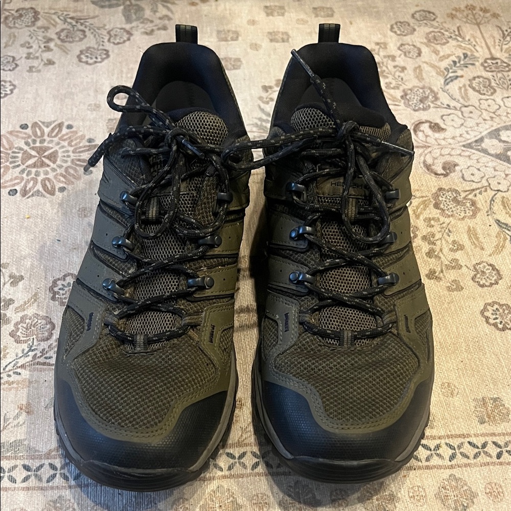The North Face Men's Vibram Black and Olive Hiking Shoe